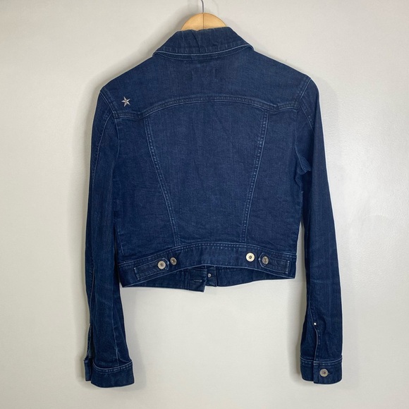DIESEL INDUSTRY DENIM DESIGN DENIM CROPPED JEAN JACKET SIZE MEDIUM 99% COTTON - Picture 6 of 13